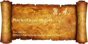 Markstein Antal névjegykártya